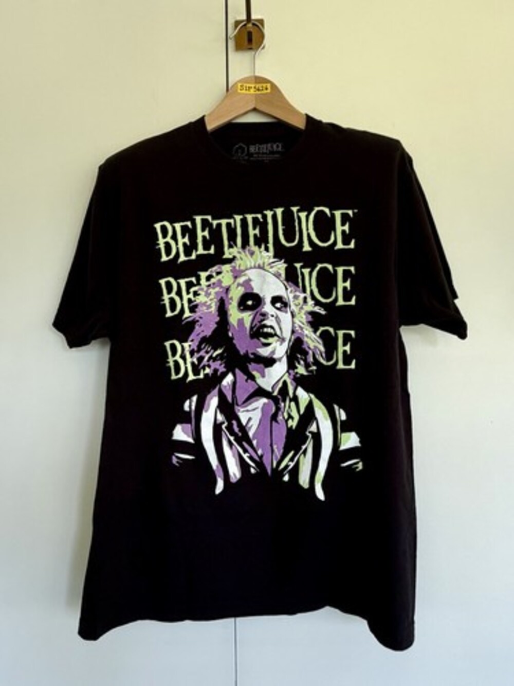 BEETLEJUICE Black Short Sleeve Men's Tee T Shirt Sz Large L 100 Cotton L(42/44) - Picture 2 of 5